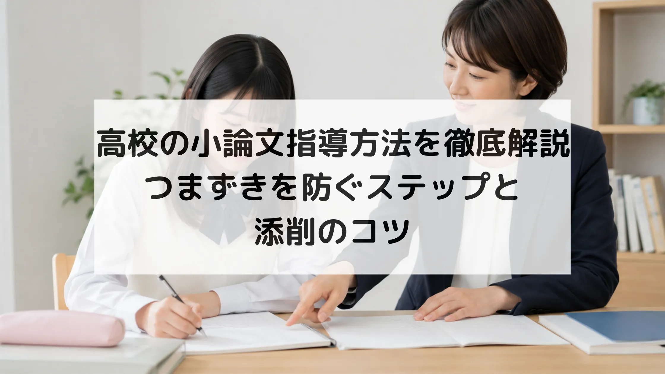 高校の小論文指導方法を徹底解説｜つまずきを防ぐステップと添削のコツ