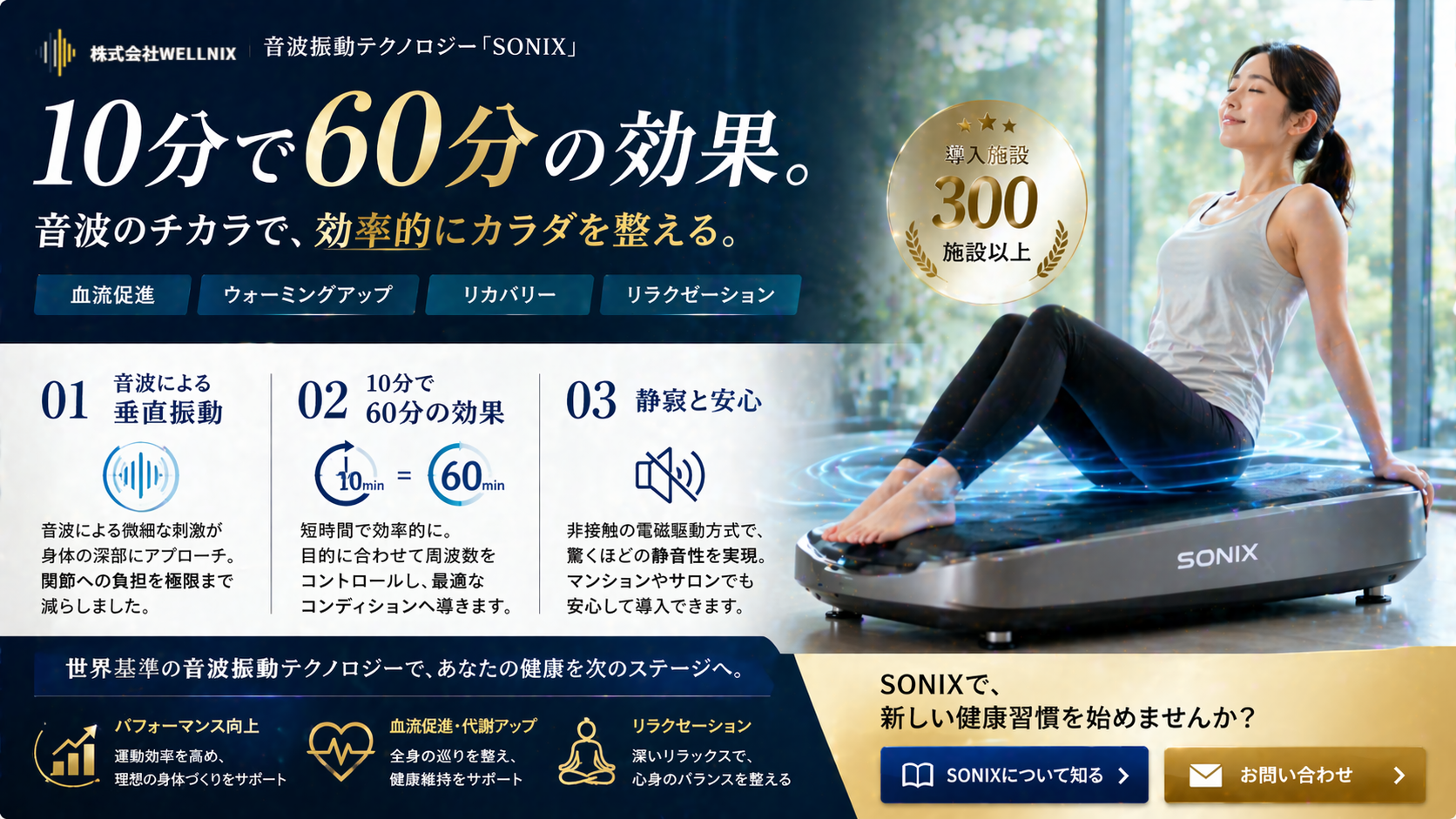 音波振動マシン シニア 効果バナー